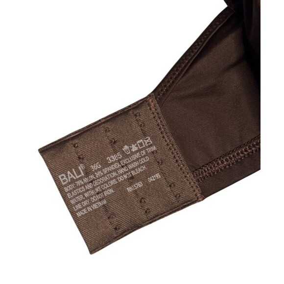 Bali Passion for Comfort Minimizer Underwire Bra, 36G - Warm Cocoa Intimates New - Picture 7 of 7